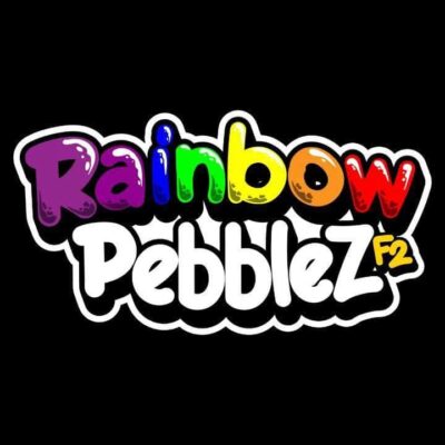 Image of tittle saying rainbow pebblez