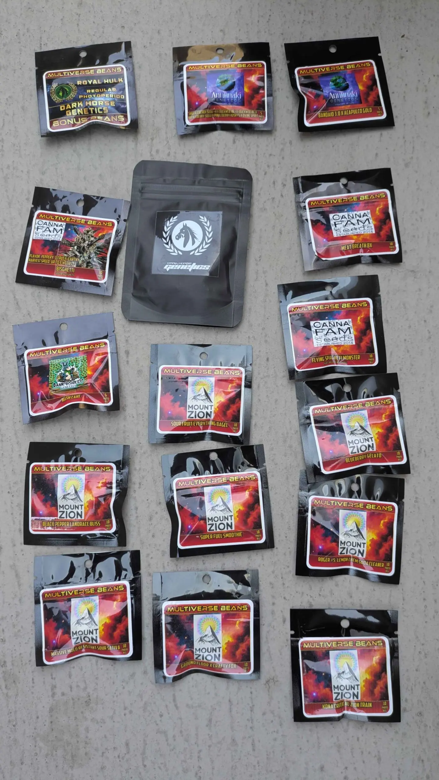 Buy 1 Get 15 Free - Dark Horse & Friends (150 Seeds) | $1.33 Per Seed