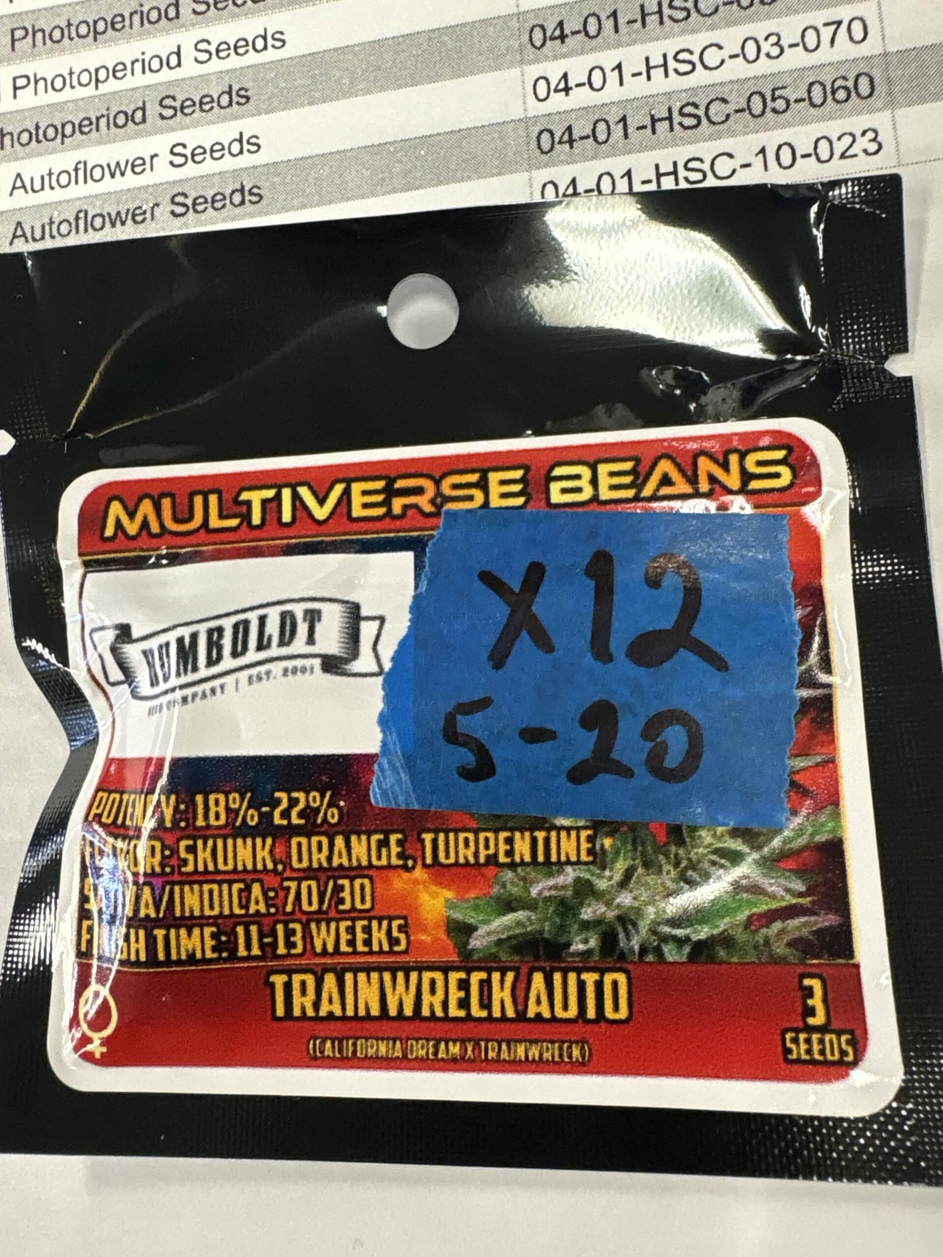 3x Trainwreck Auto | Auto Fem | Humboldt Seed Organization | Breeder Bonus