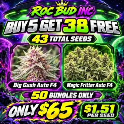 Buy 5 Get 38 FREE | Roc Bud Inc and Friends 43-Seed Bundle